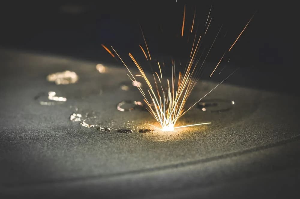 Laser sintering sparks
